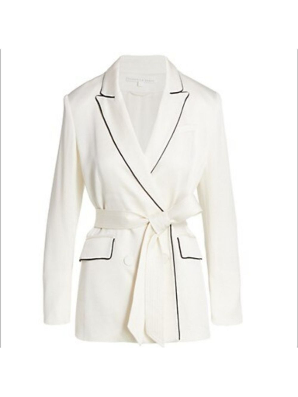 Veronica Beard Eiza Belted Jacket Winter White